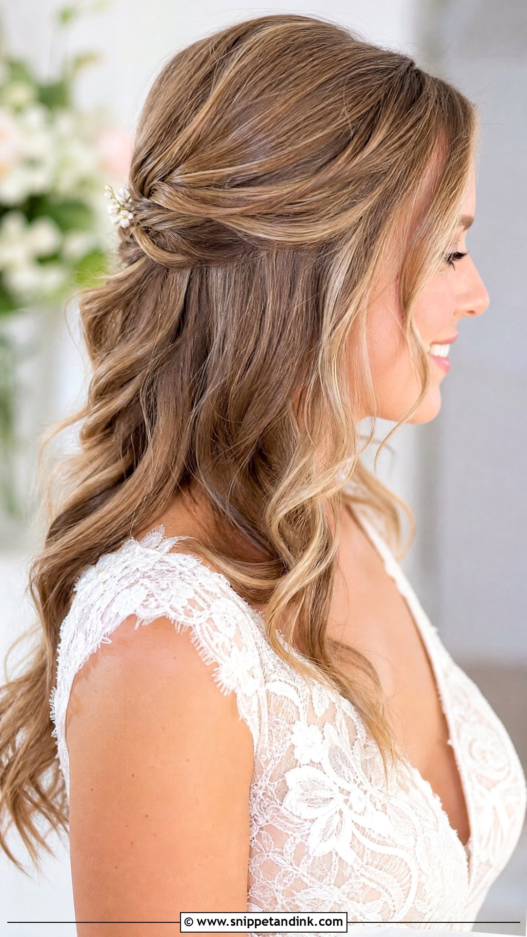 Beach Wave Bridal Hair For Thin Hair - Snippet and Ink - 15 Beach Wave Bridal Hair Ideas