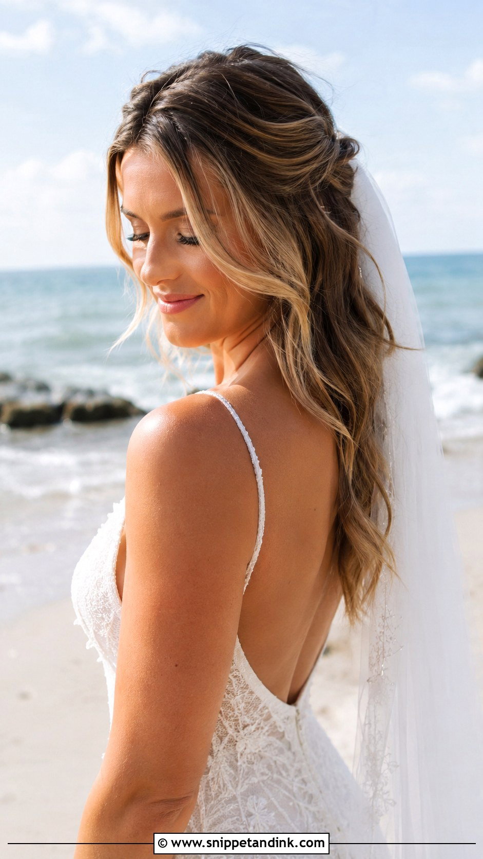 Beach Waves Bridal Hair For Beach Wedding - Snippet and Ink - 20 Beach Waves Bridal Hair