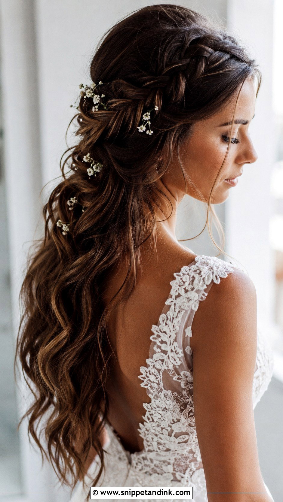 Beach Waves Bridal Hair With Braids - Snippet and Ink - 20 Beach Waves Bridal Hair