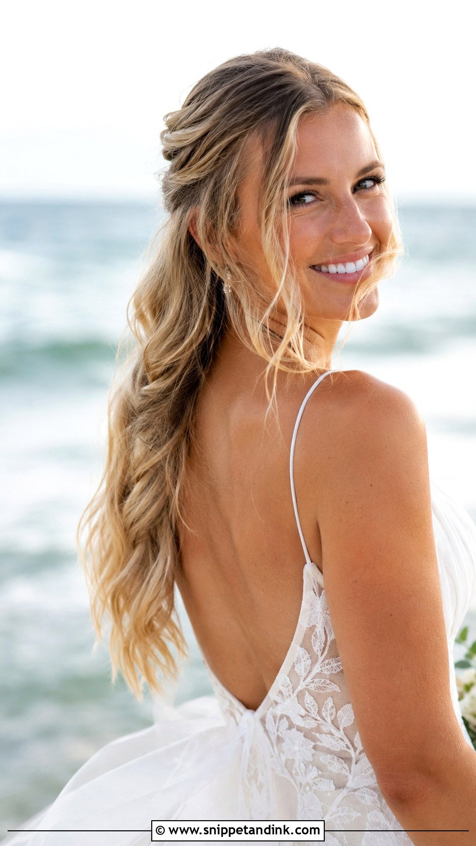 Beach Waves Bridal Hairstyle - Snippet and Ink - 25 Bridal Hairstyles Down