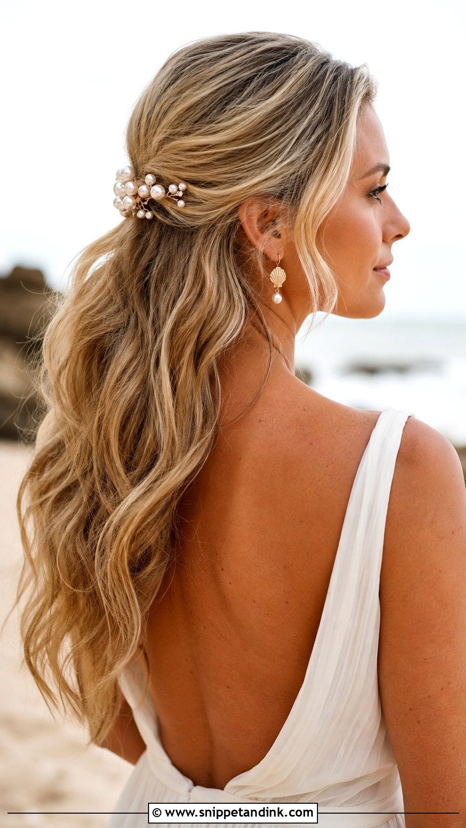 Beach Waves Bride Hairstyle - Snippet and Ink - 15 Waves Bride Hairstyles