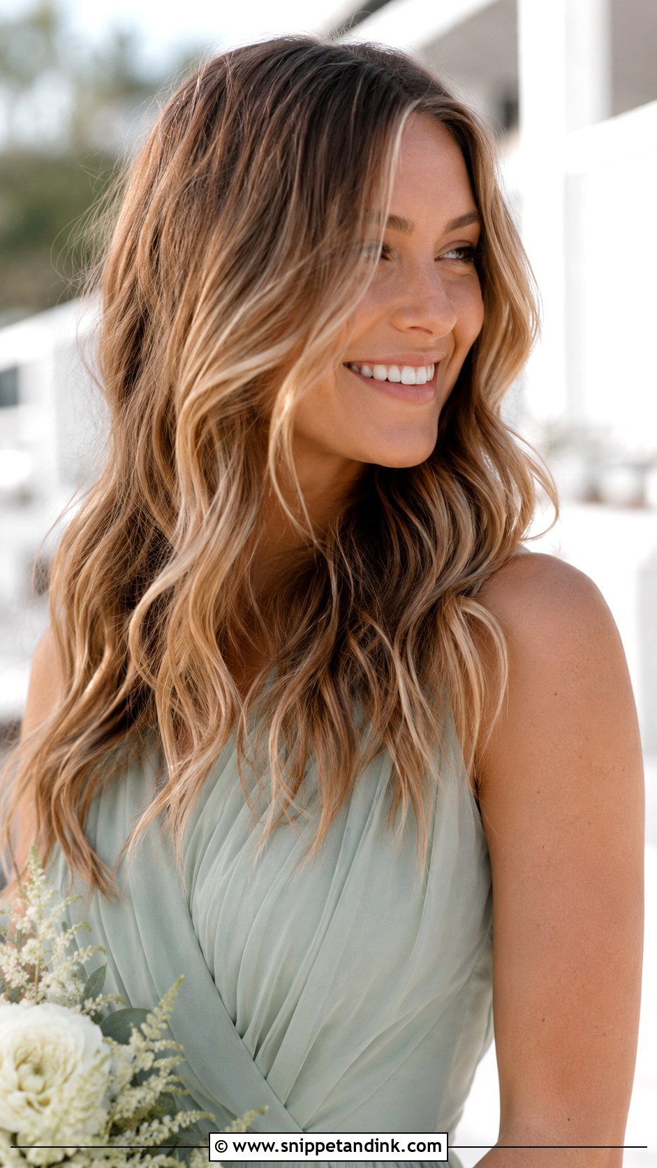 Beach Waves Bridesmaid Hair - Snippet and Ink - 20 Hair Down Wedding Bridesmaid Ideas