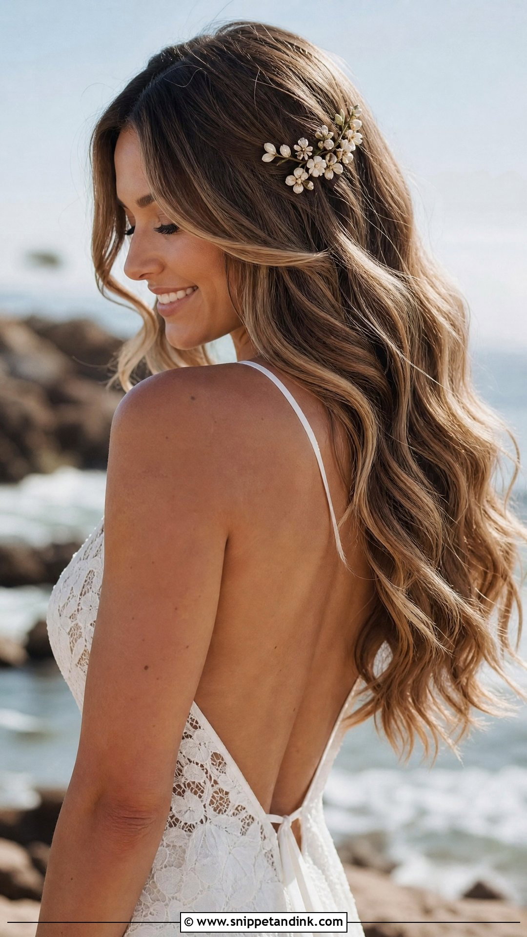 Beach Waves Summer Bridal Hair - Snippet and Ink - 20 Summer Bridal Hair Ideas