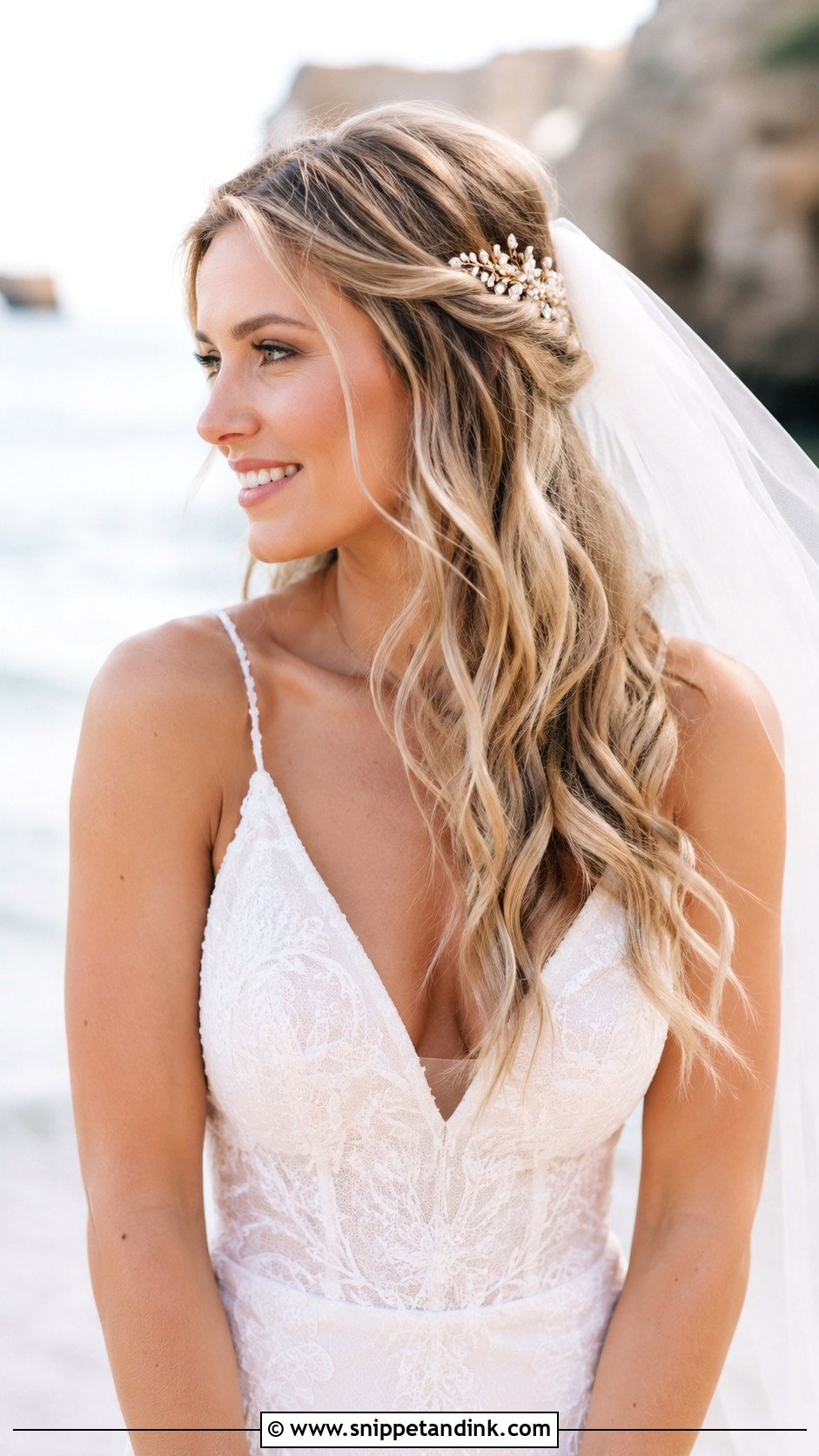 Beach Waves Wedding Hairstyle - Snippet and Ink - 30 Bride Wedding Hairstyles