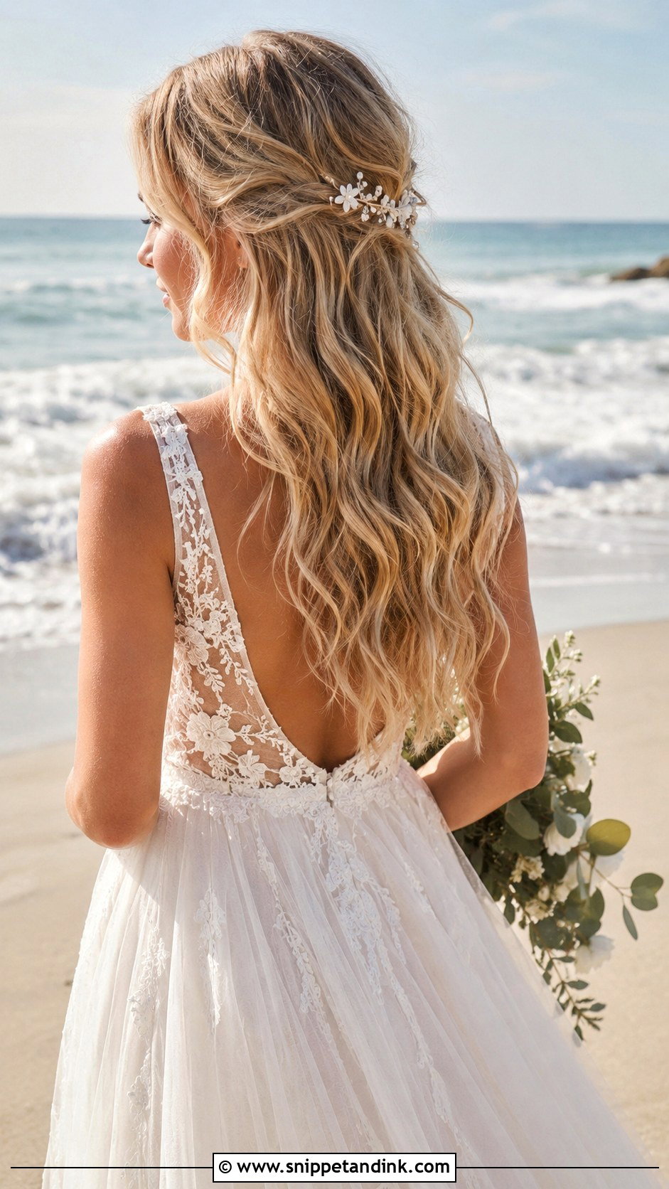 Beach Waves Wedding Hairstyle - Snippet and Ink - 35 Bride Hairstyles