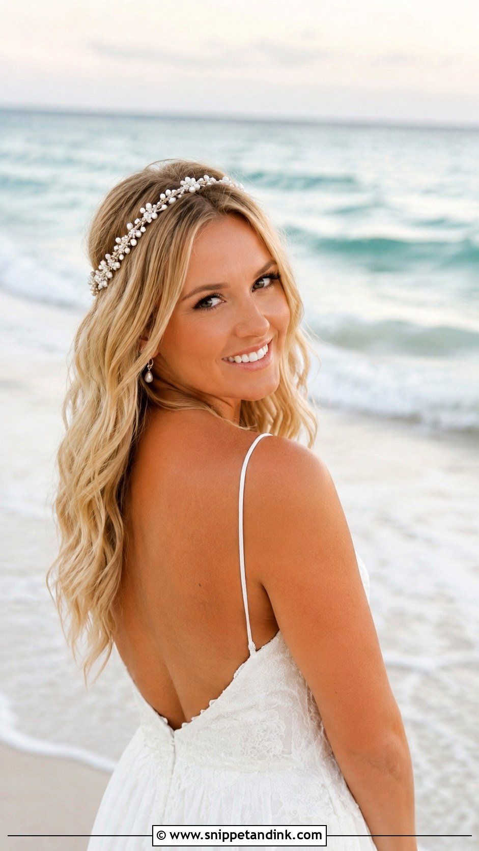 Beach Waves With Headband - Snippet and Ink - 35 Wedding Hair Ideas