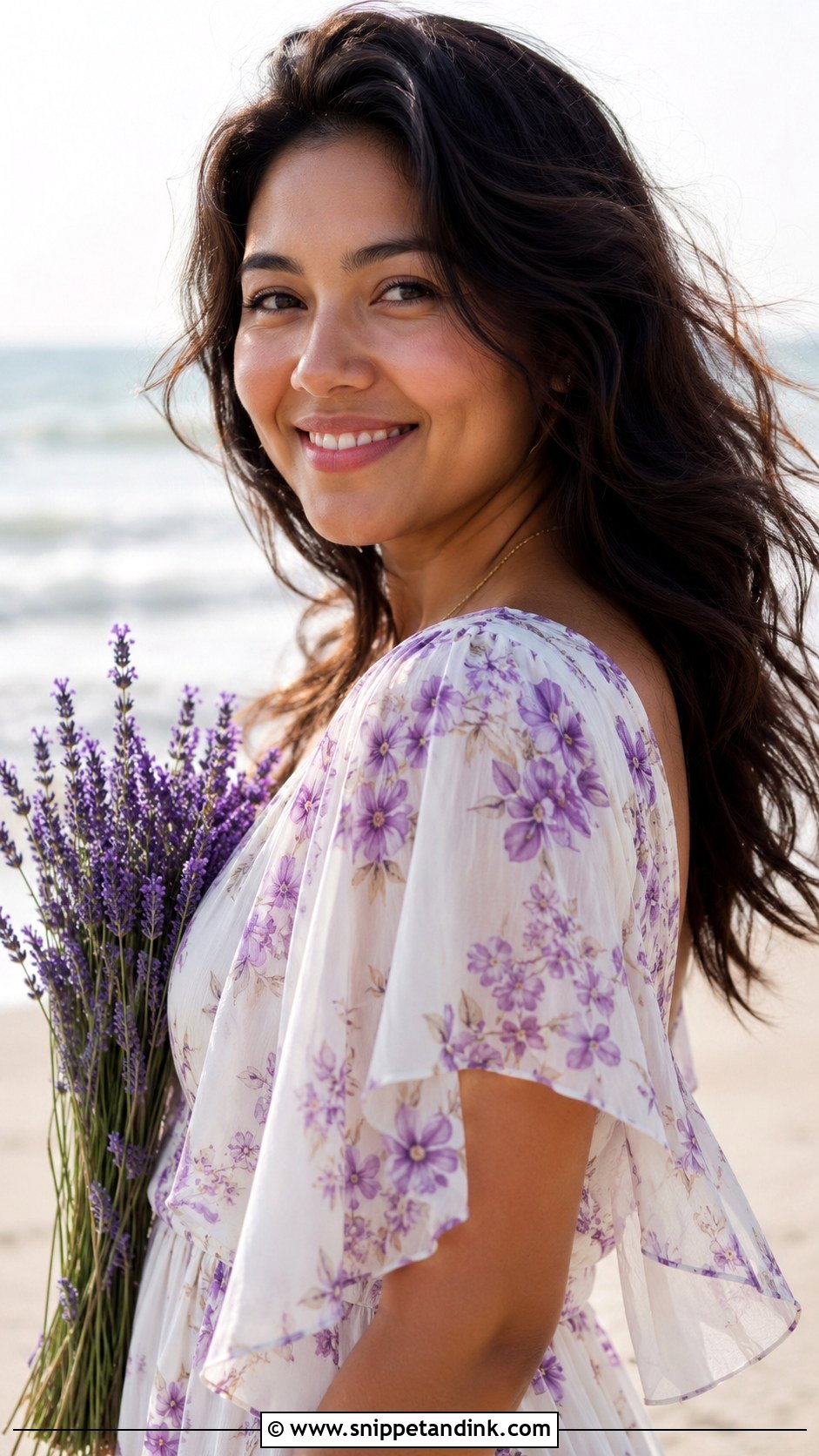 Beach Waves With Lavender - Snippet and Ink - 25 Bridal Hair with Flowers