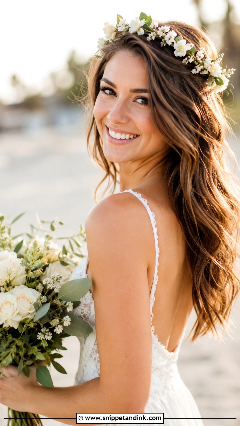 Beach Waves With Side Part - Snippet and Ink - 30 Hair for Wedding Ideas