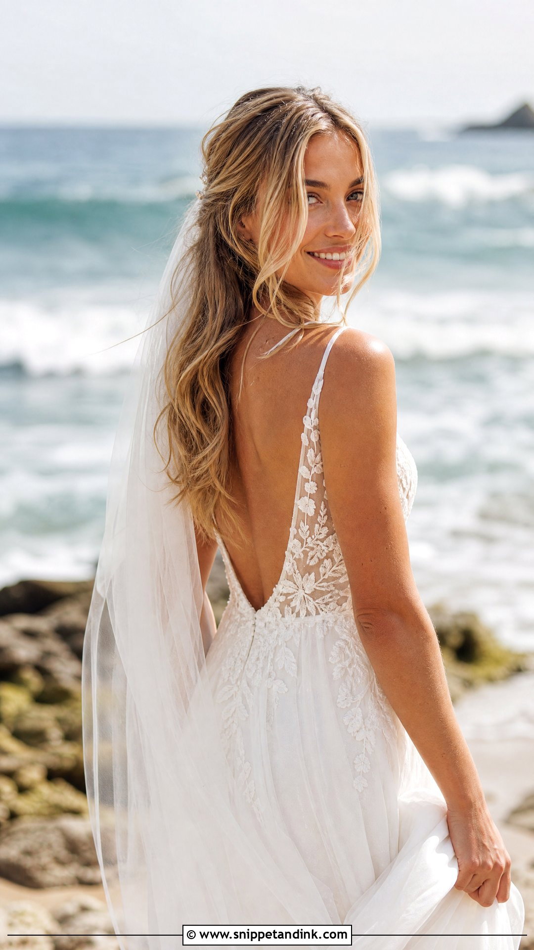 Beach Waves for a Relaxed Bride - Snippet and Ink - 20 All Down Wedding Hair Ideas