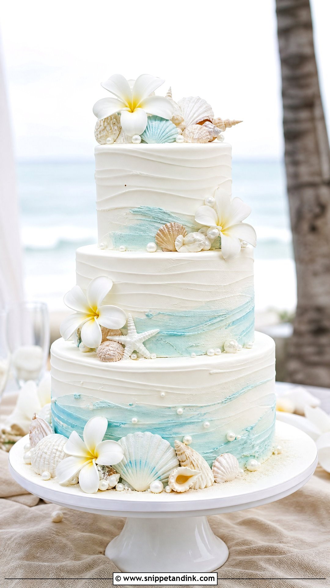 Beach Wedding Cake - Snippet and Ink - 25 Latest Cake Design Ideas for Wedding