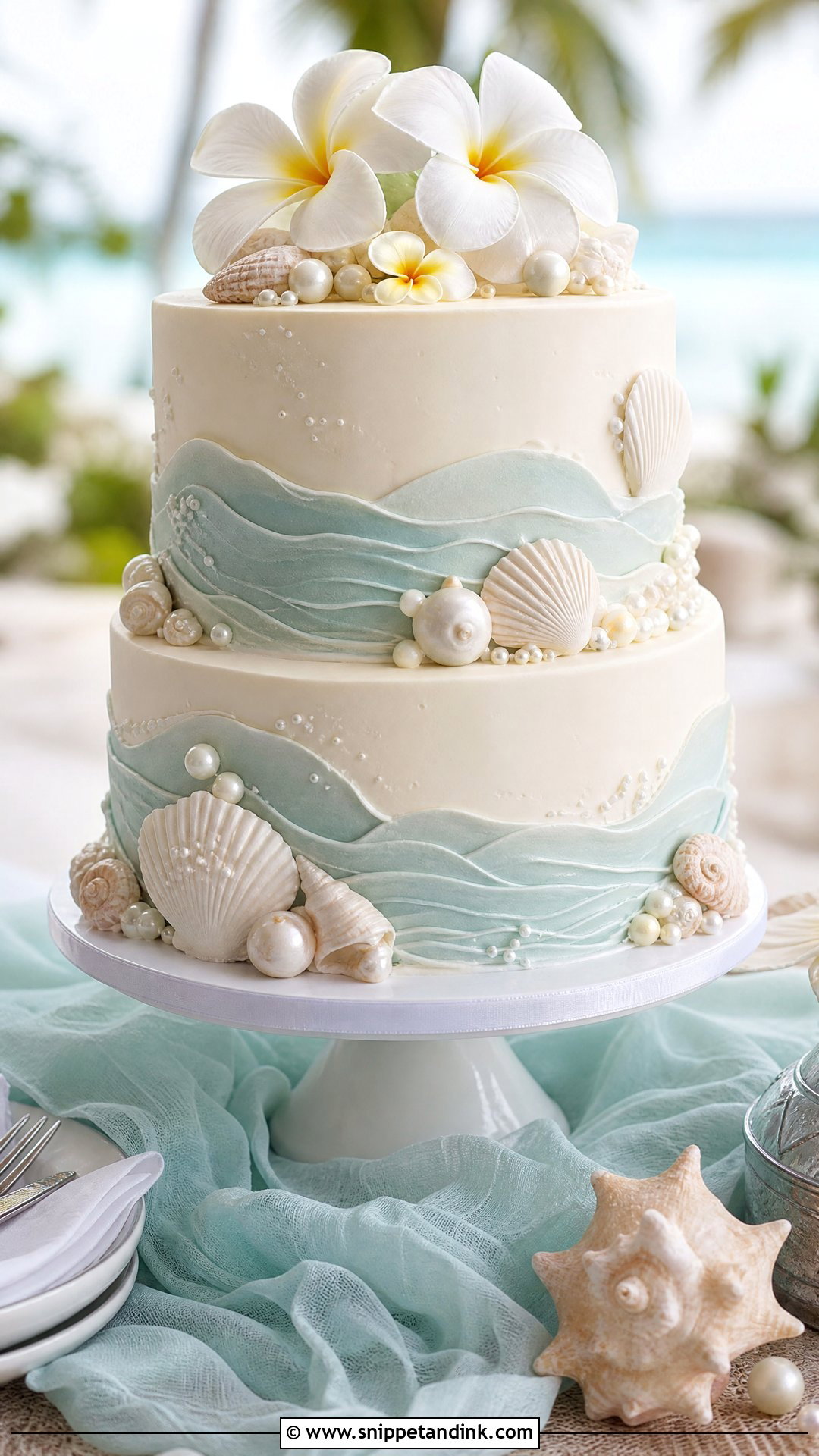 Beach Wedding Cake - Snippet and Ink - 30 Trending Cakes for Wedding