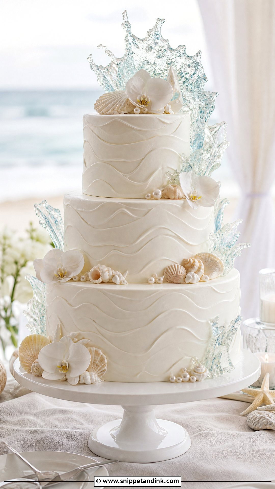 Beach Wedding Cake - Snippet and Ink - 35 Wedding Cakes
