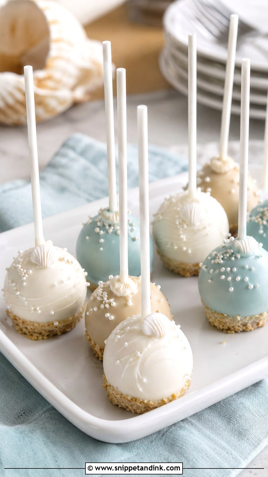 Beach Wedding Cake Pops - Snippet and Ink - 30 Cake Pops Ideas for Wedding