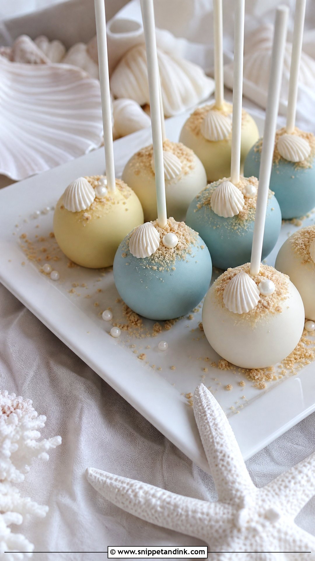 Beach Wedding Cake Pops - Snippet and Ink - 20 Wedding Cake Pops