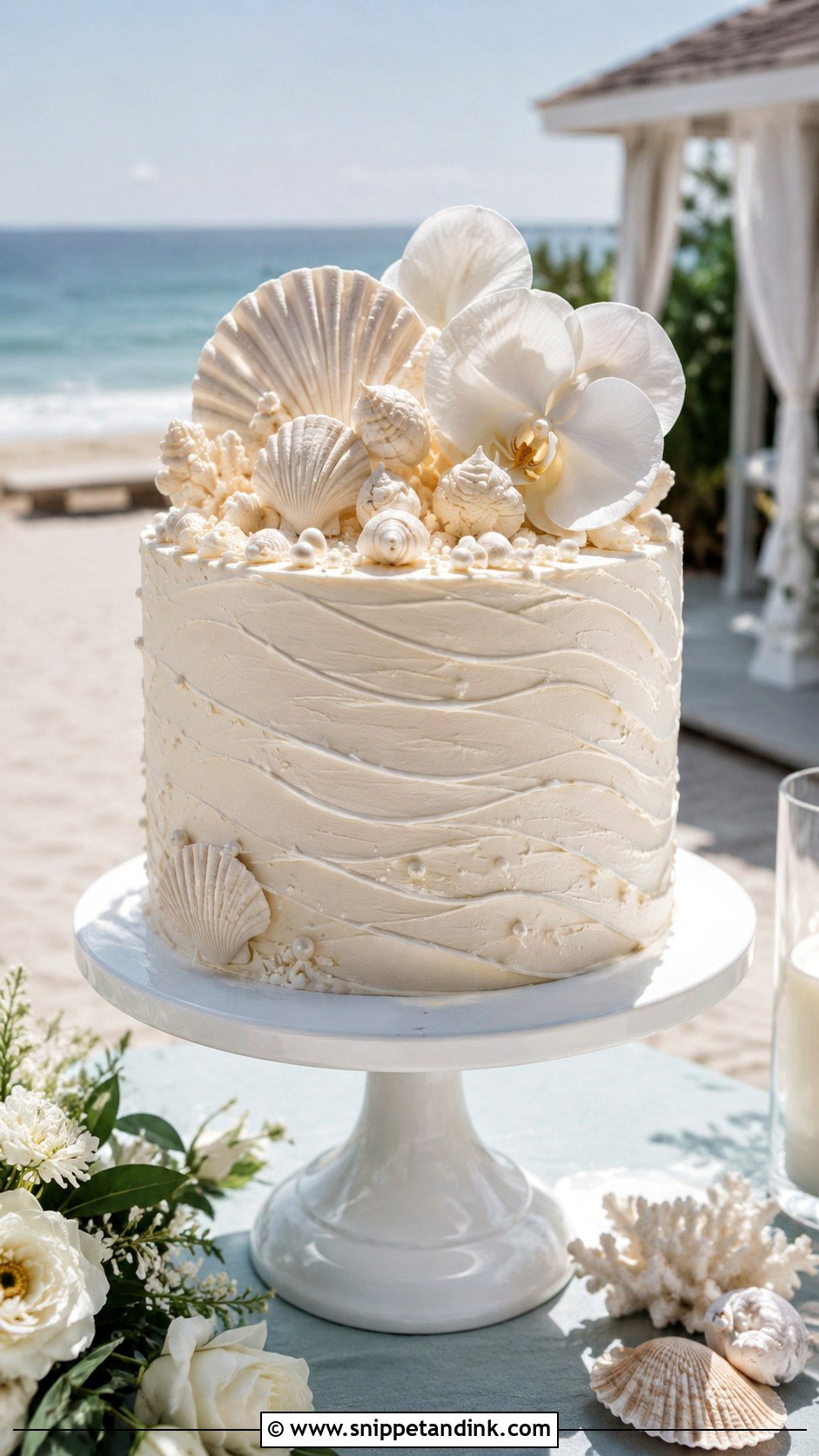 Beach Wedding Cake Top - Snippet and Ink - 25 Wedding Cake Tops