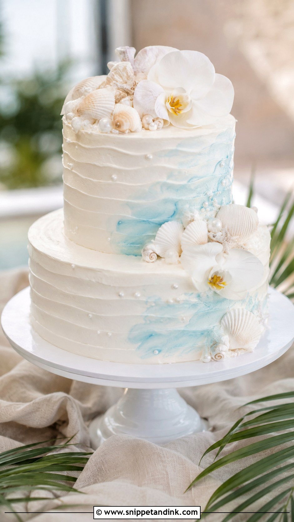 Beach Wedding Cake - Snippet and Ink - 20 Custom Cake Designs for Wedding