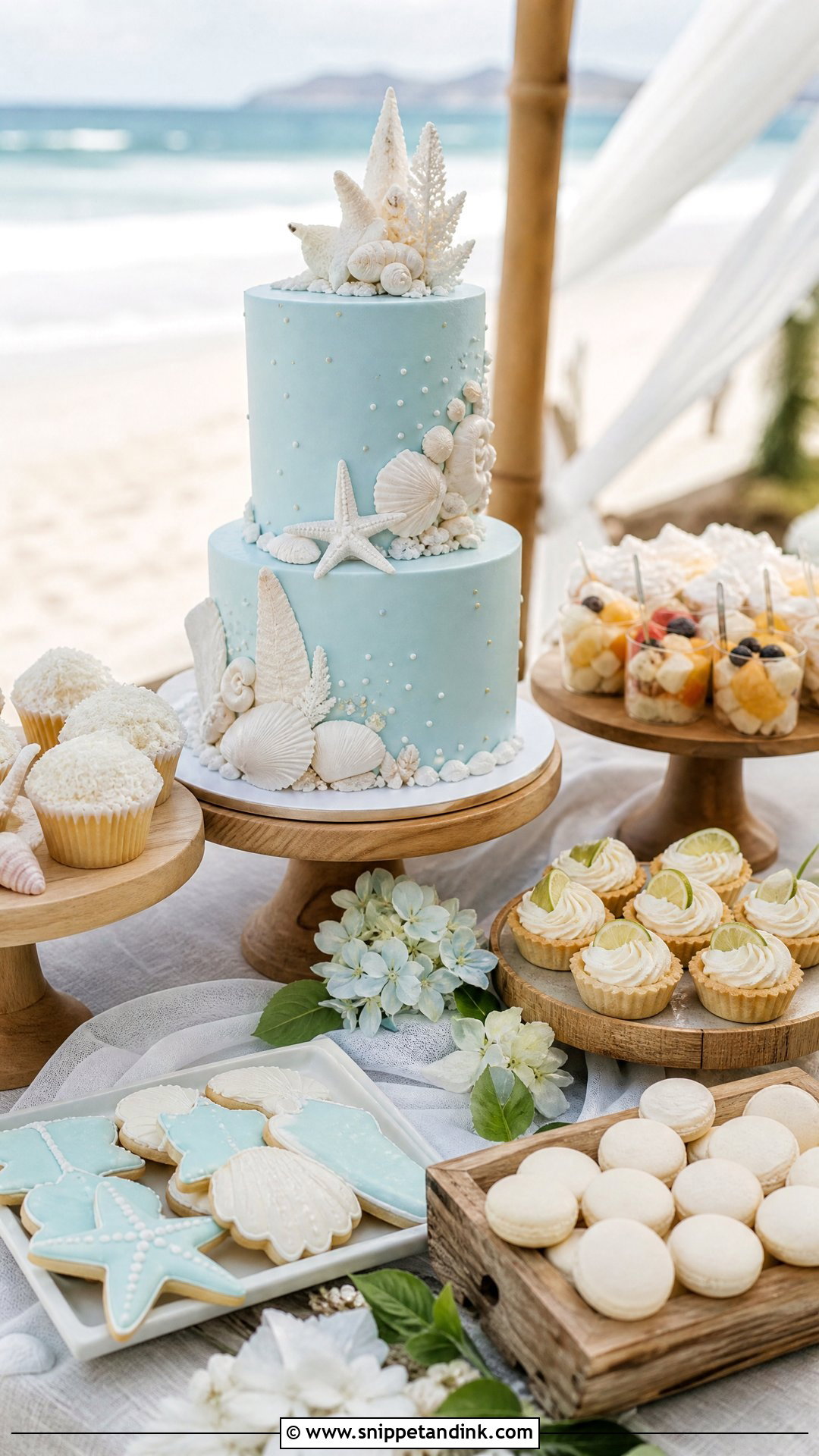 Beach Wedding Dessert Table - Snippet and Ink - 20 Wedding Dessert Table Ideas