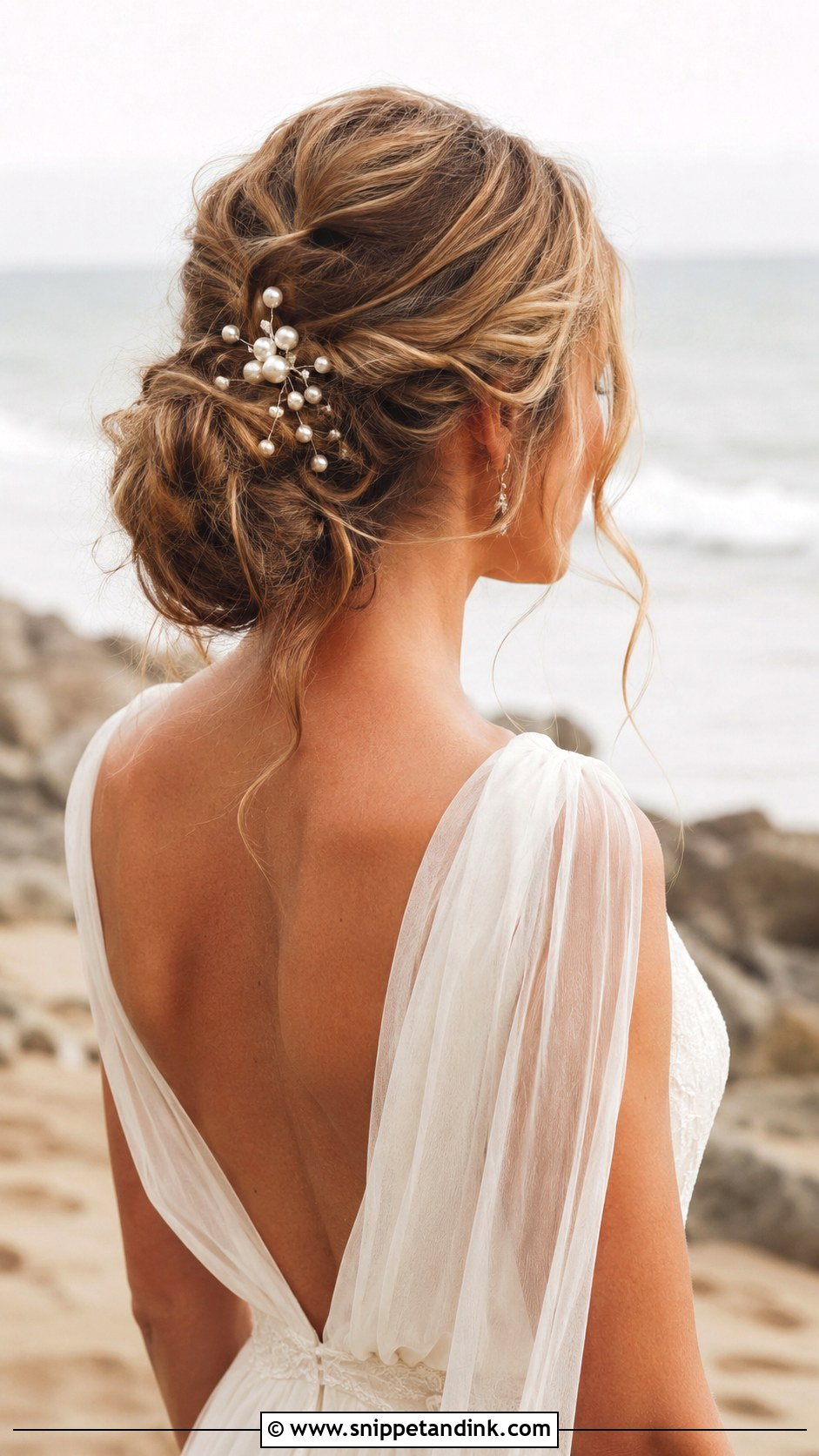 Beach Wedding Messy Bun - Snippet and Ink - 15 Hairstyle for Beach Wedding Ideas