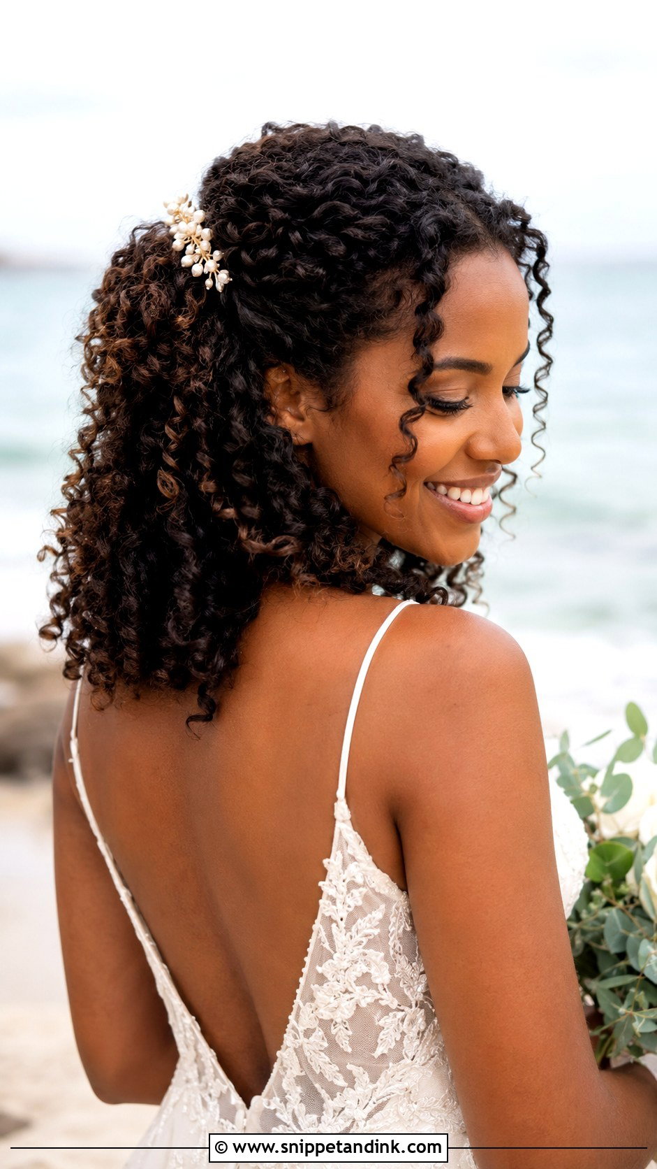 Beach Wedding Natural Curls - Snippet and Ink - 15 Hairstyle for Beach Wedding Ideas