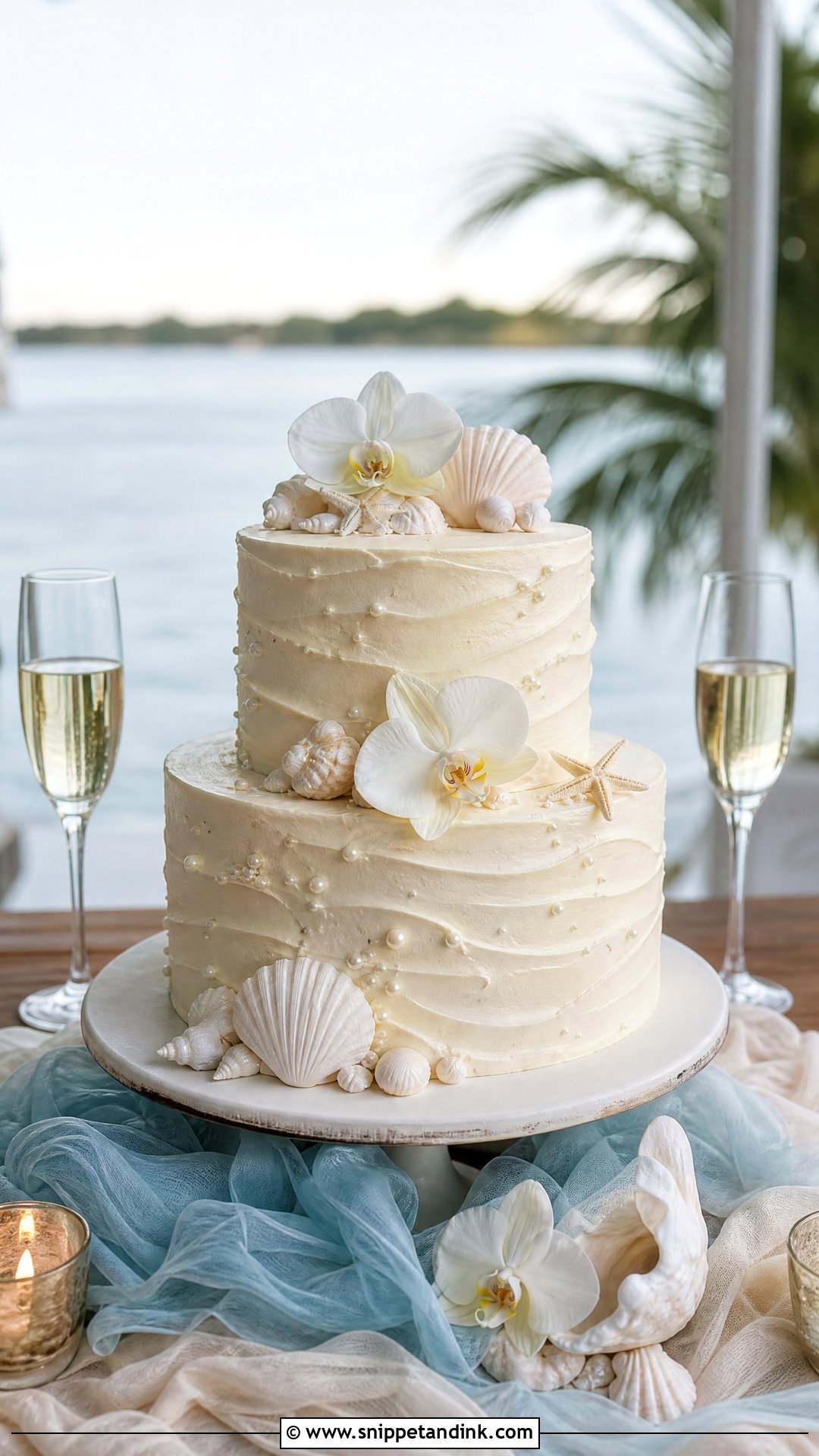 Beach Wedding Send Off Cake - Snippet and Ink - 20 Send Off Cake Ideas for Wedding