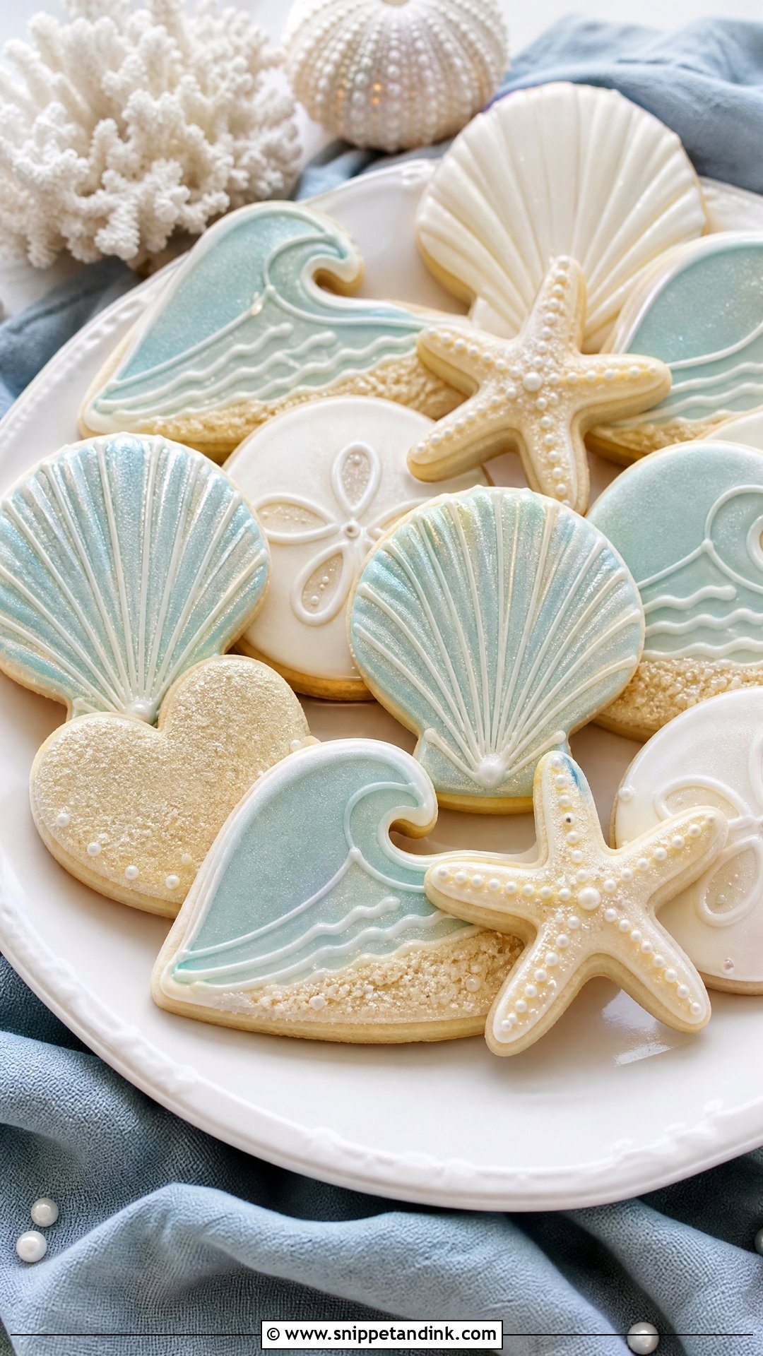 Beach Wedding Sugar Cookies - Snippet and Ink - 20 Wedding Sugar Cookies