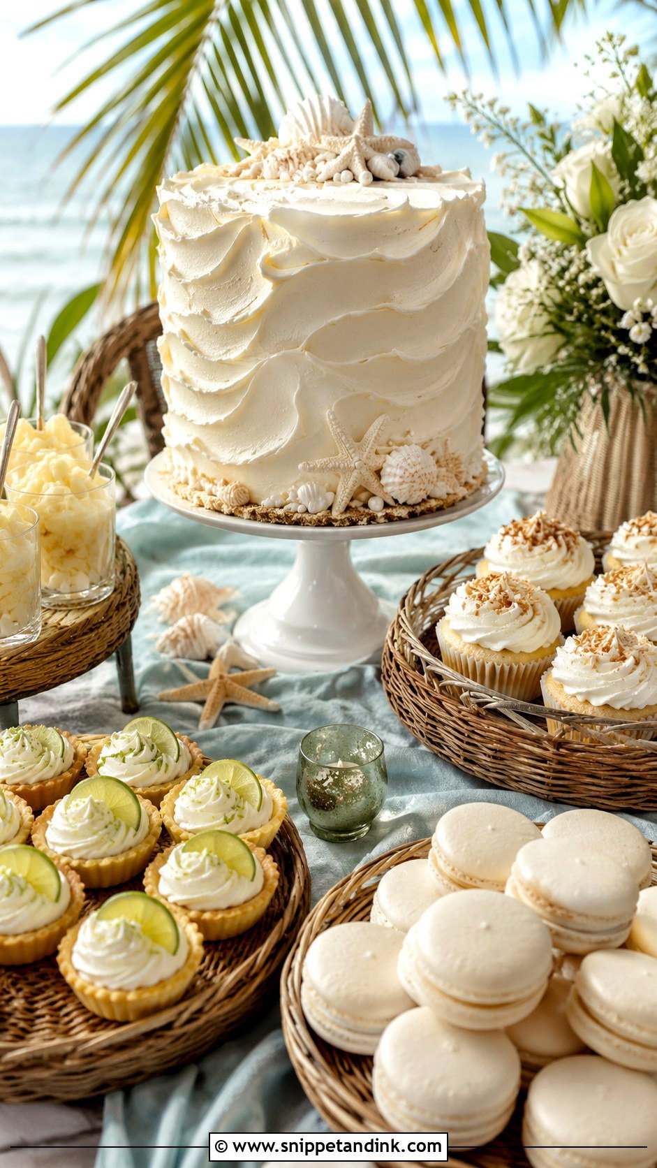 Beach Wedding Sweet Table - Snippet and Ink - 30 Wedding Sweet Table Ideas