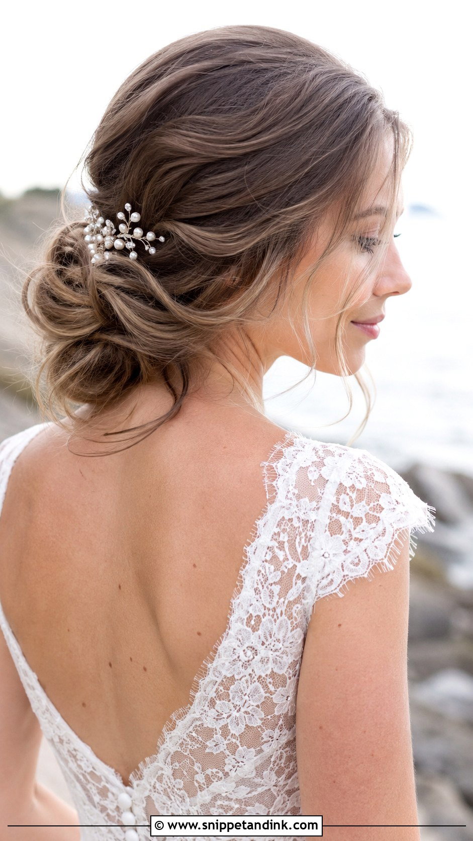 Beachy Bridal Chignon - Snippet and Ink - 20 Beachy Bridal Hair Ideas