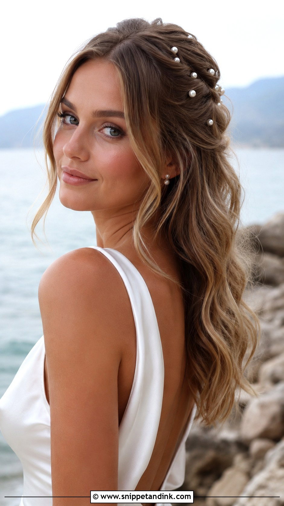Beachy Bridal Hair With Pearls - Snippet and Ink - 20 Beachy Bridal Hair Ideas
