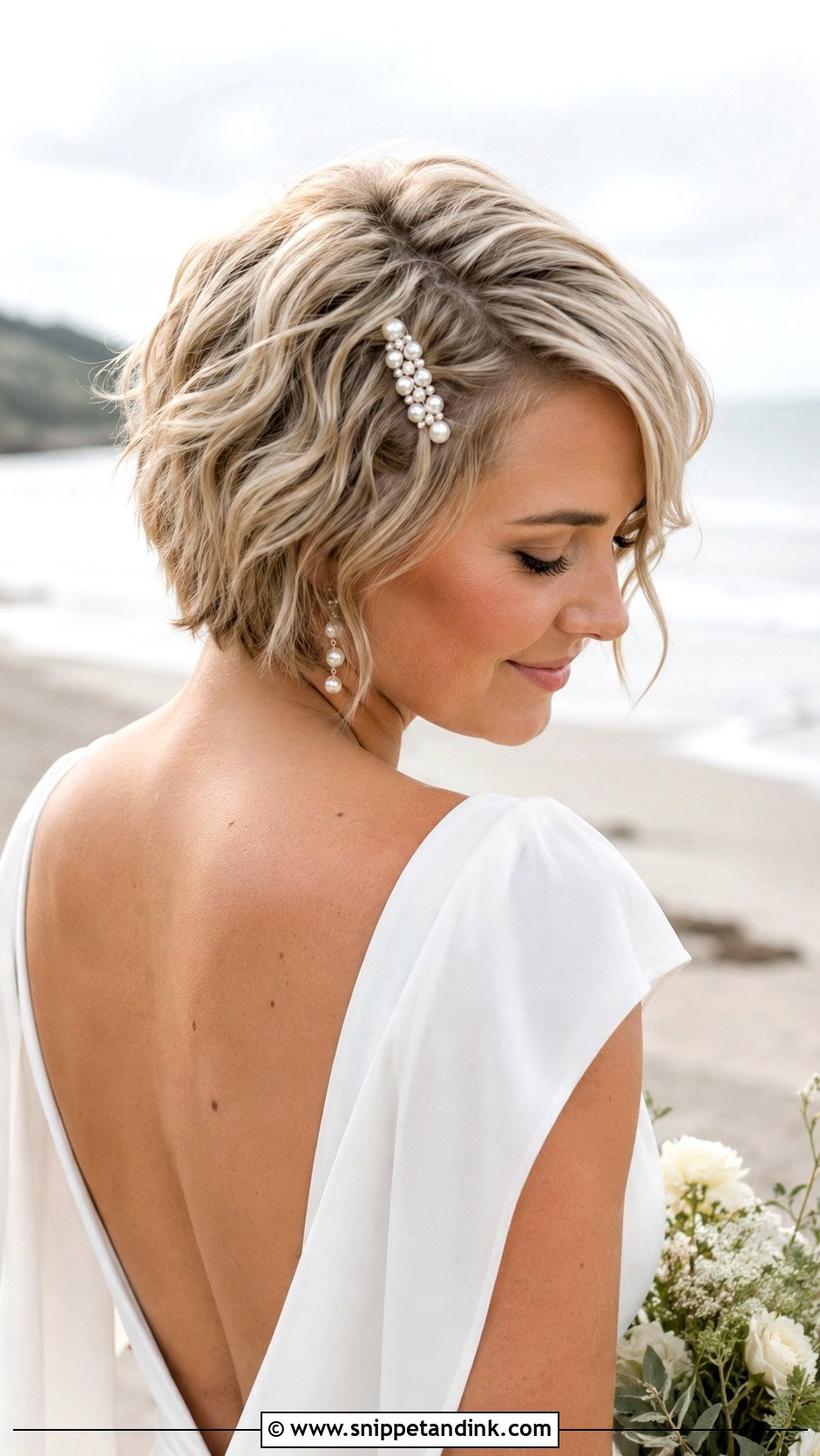 Beachy Bridal Short Hair - Snippet and Ink - 20 Beachy Bridal Hair Ideas