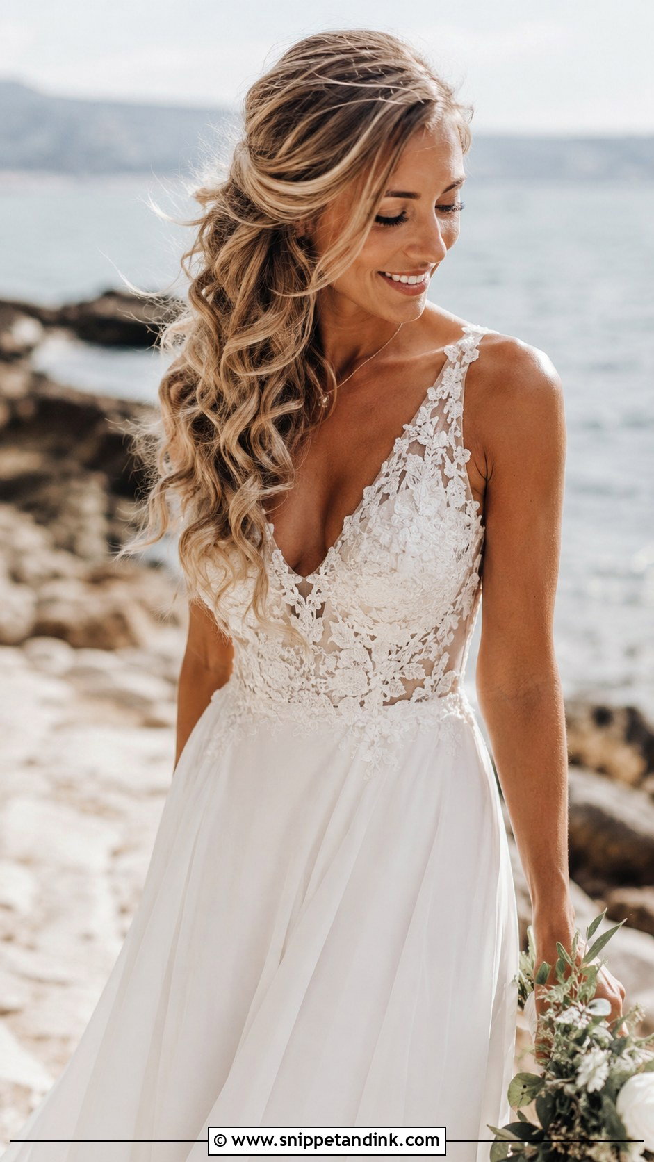 Beachy Side Curls - Snippet and Ink - 20 Side Curls Wedding Hair