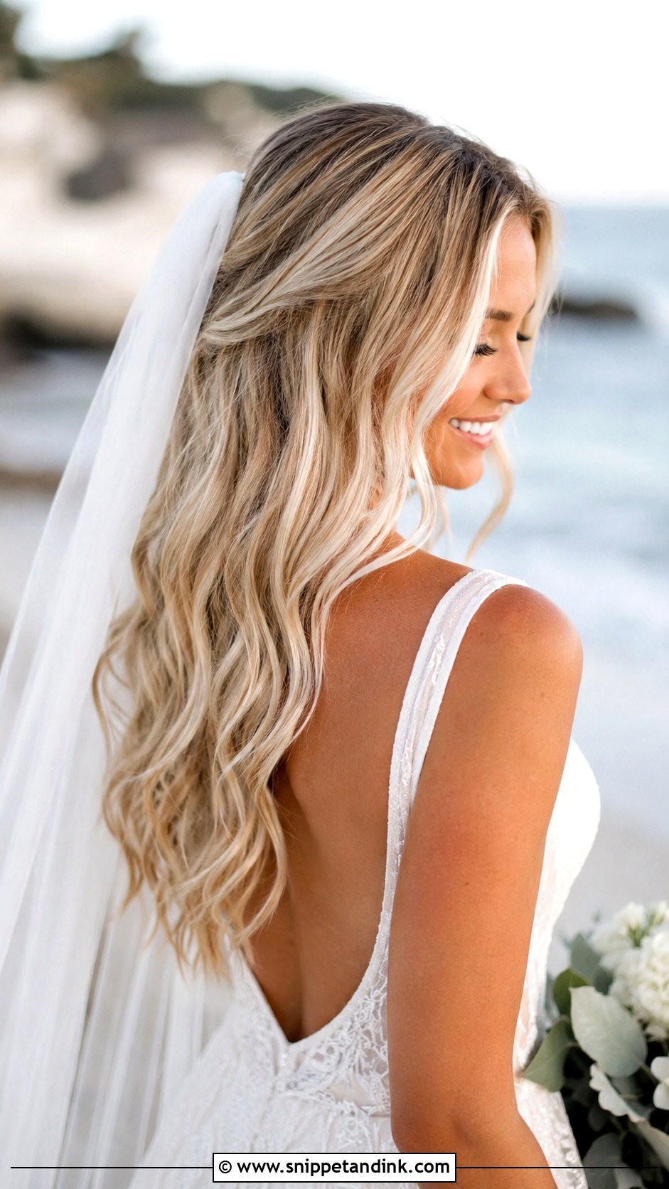 Beachy Waves Bridal Hair - Snippet and Ink - 30 Bridal Hair Styles