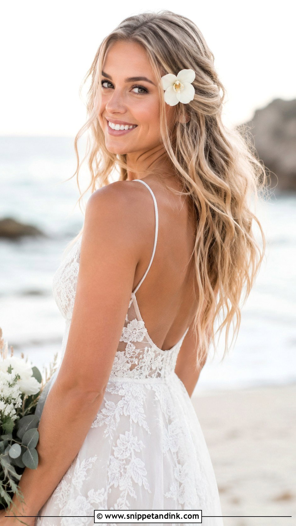 Beachy Waves Bridal Hairstyle - Snippet and Ink - 30 Wedding Hairstyles Down