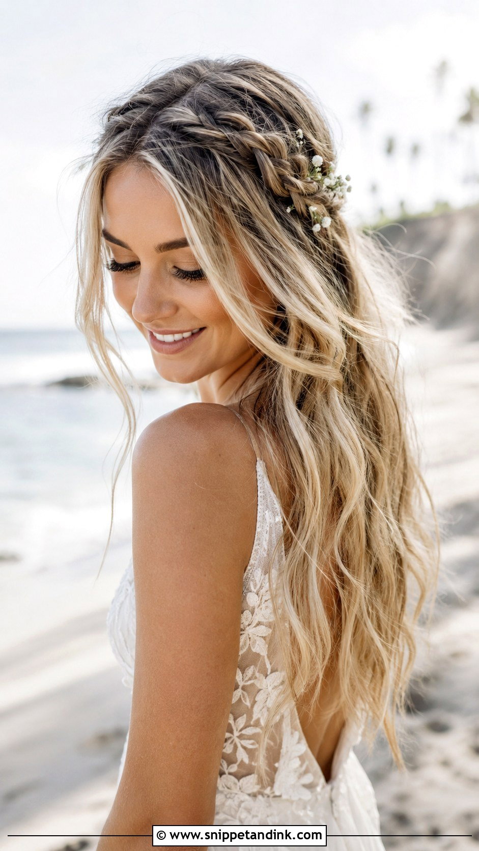 Beachy Waves Open Hair for Wedding - Snippet and Ink - 25 Open Hairstyles for Wedding