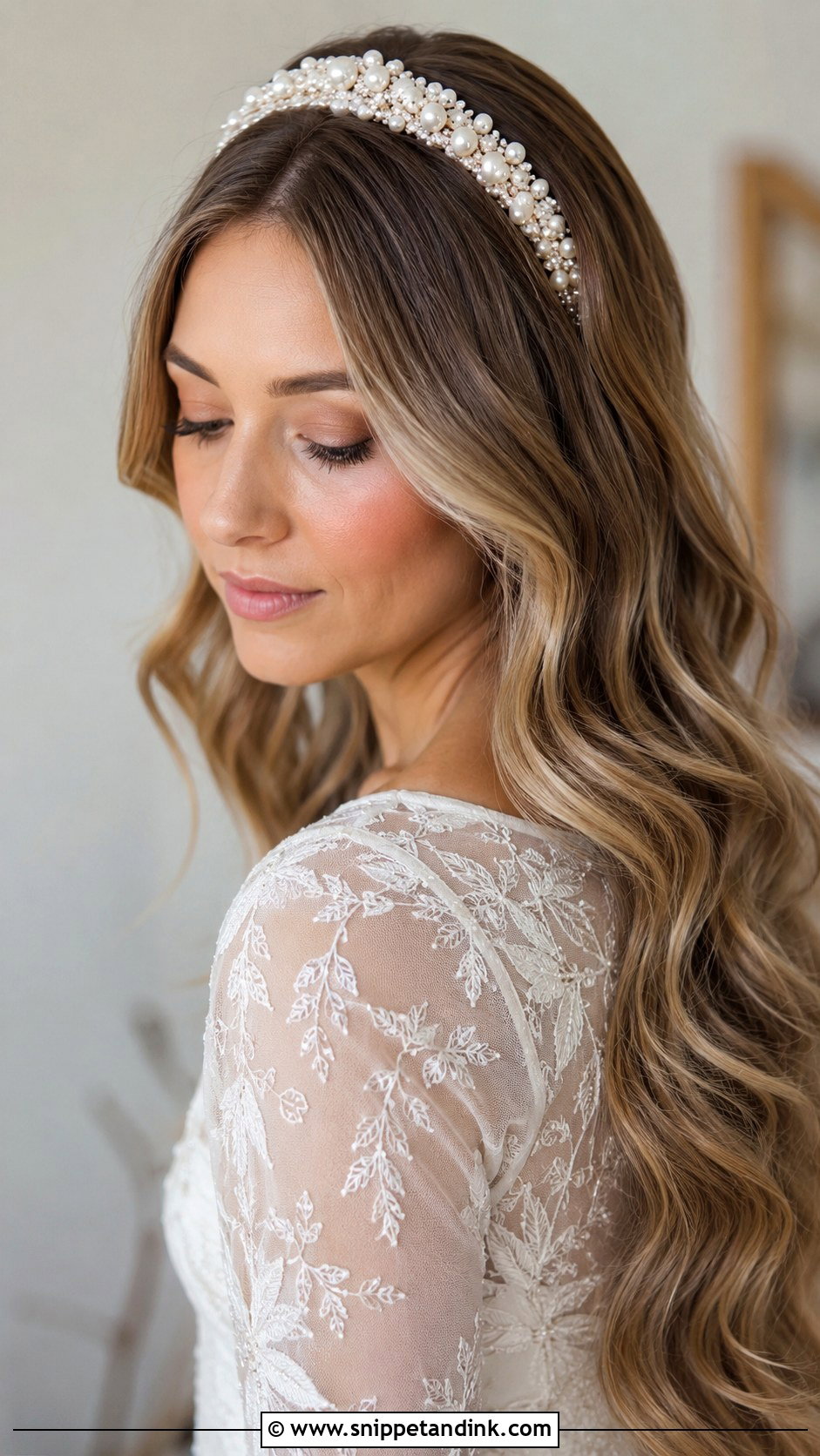 Beachy Waves With a Headband - Snippet and Ink - 25 Beach Waves Wedding Hair