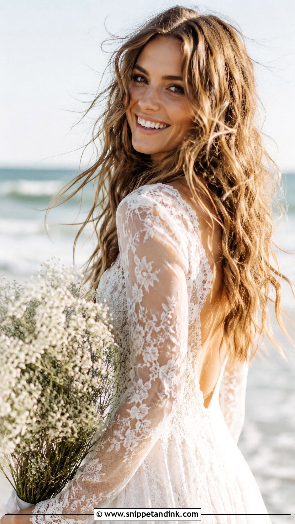 Beachy Waves for a Boho Bride - Snippet and Ink - 25 Bride Hairstyles Down