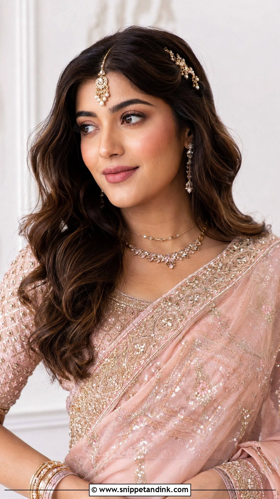 Beachy Waves - Snippet and Ink - 25 Pakistani Bridal Hairstyles Walima