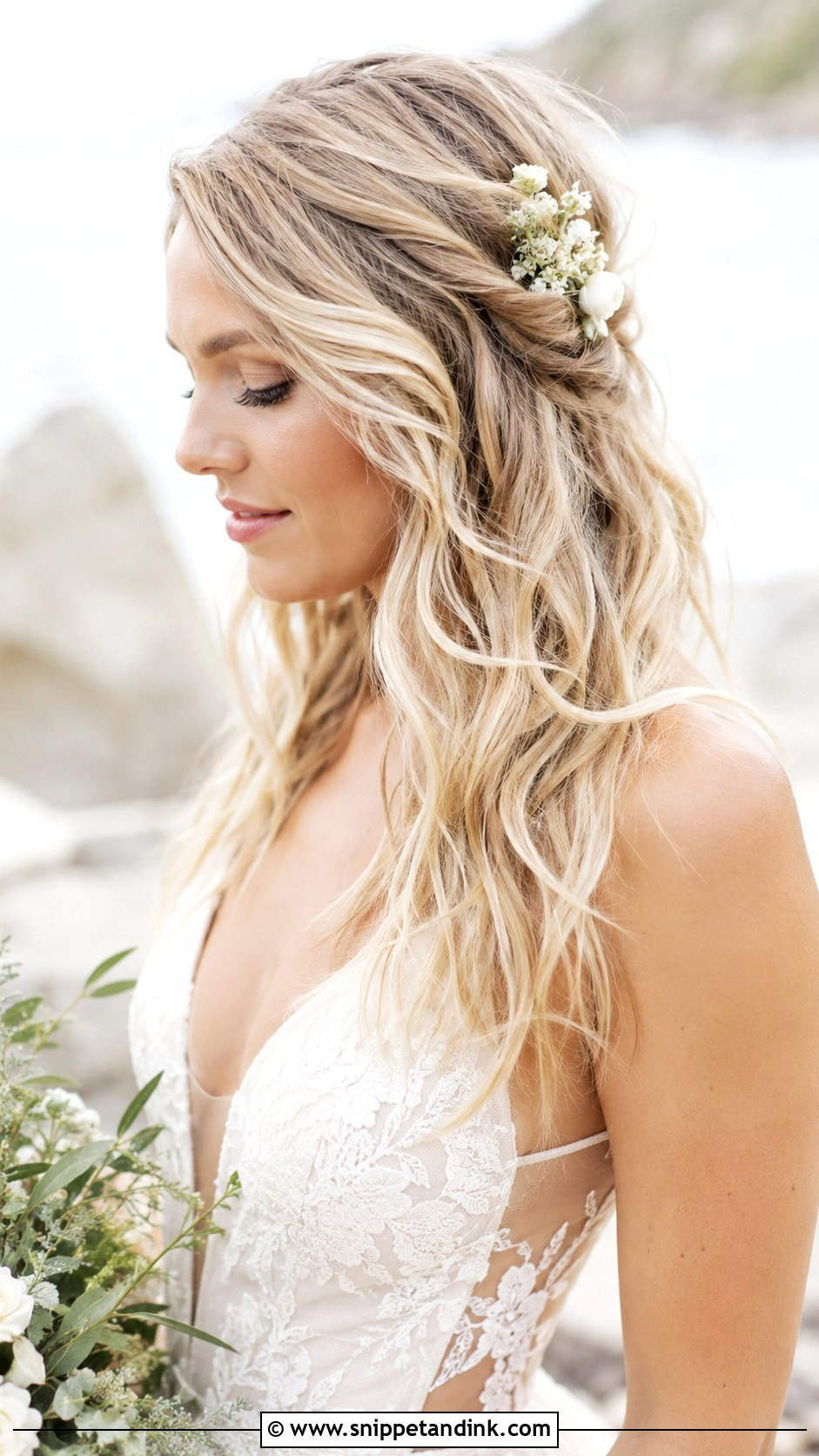 Beachy Wedding Hair - Snippet and Ink - 25 Easy Wedding Hair Ideas