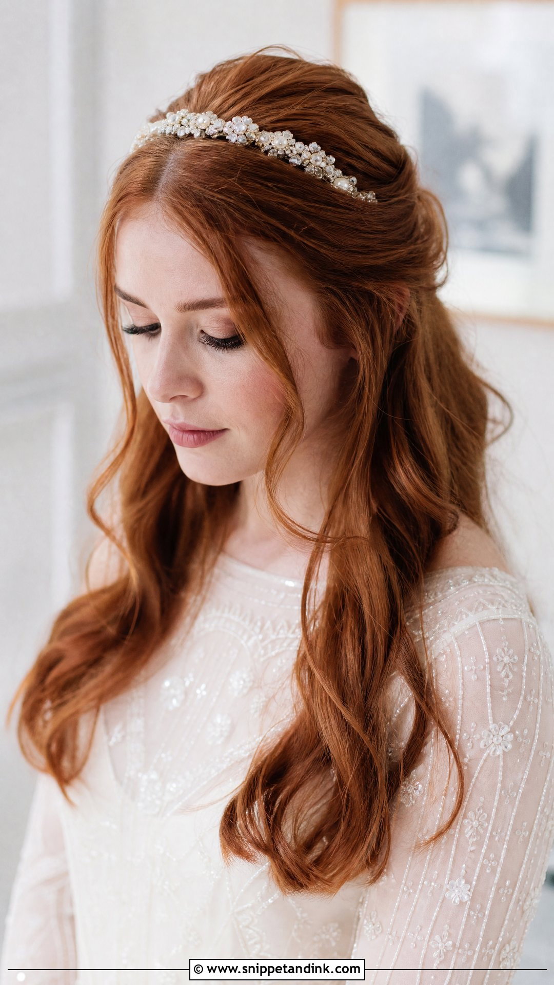 Beaded Bridal Headband - Snippet and Ink - 20 Bridal Hair Band Ideas