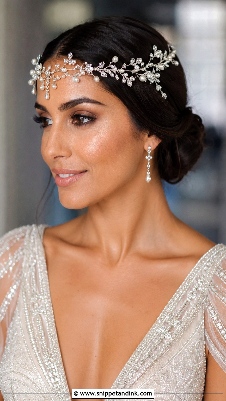 Beaded Bridal Headpiece - Snippet and Ink - 25 Bridal Hair Decorations