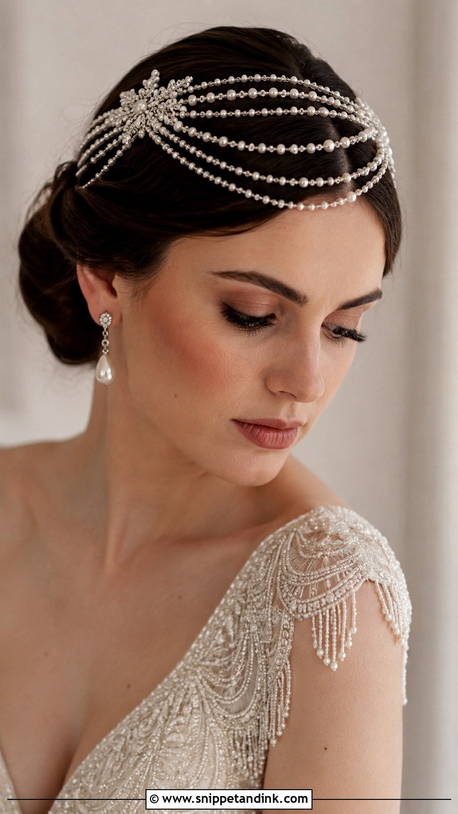 Beaded Bridal Headpiece - Snippet and Ink - 25 Hair Accessories for Bride