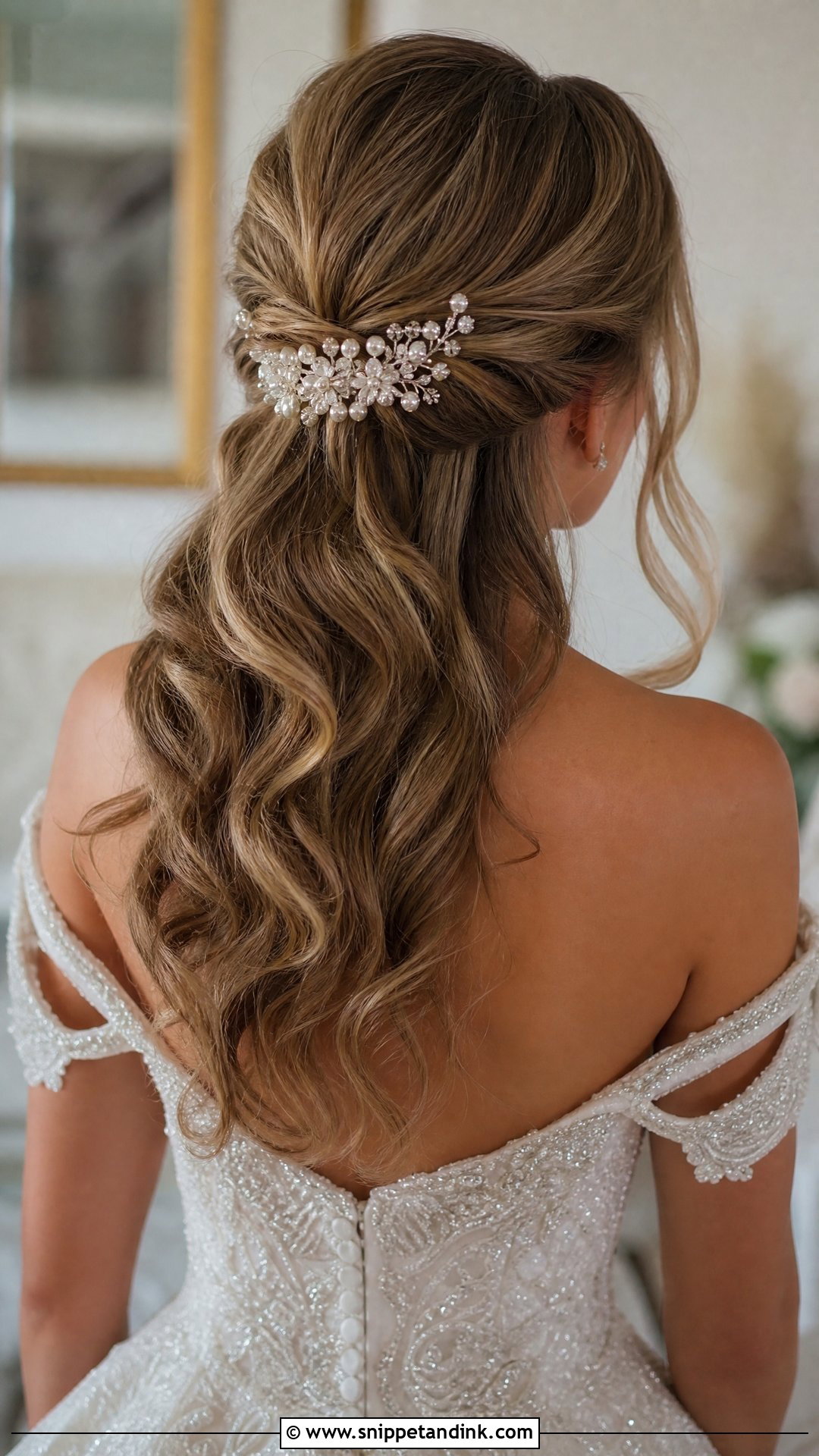 Beaded Hair Clip for Bride - Snippet and Ink - 30 Hair Accessories for Wedding