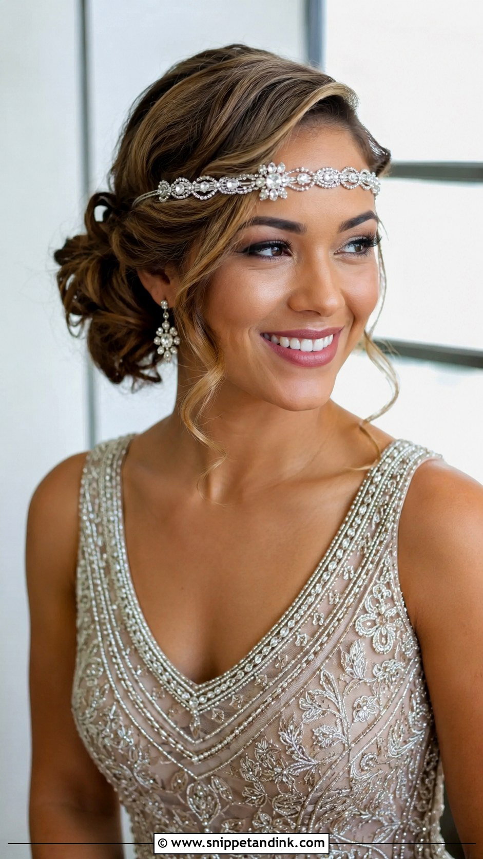 Beaded Headband Updo - Snippet and Ink - 20 1920s Wedding Hair Ideas