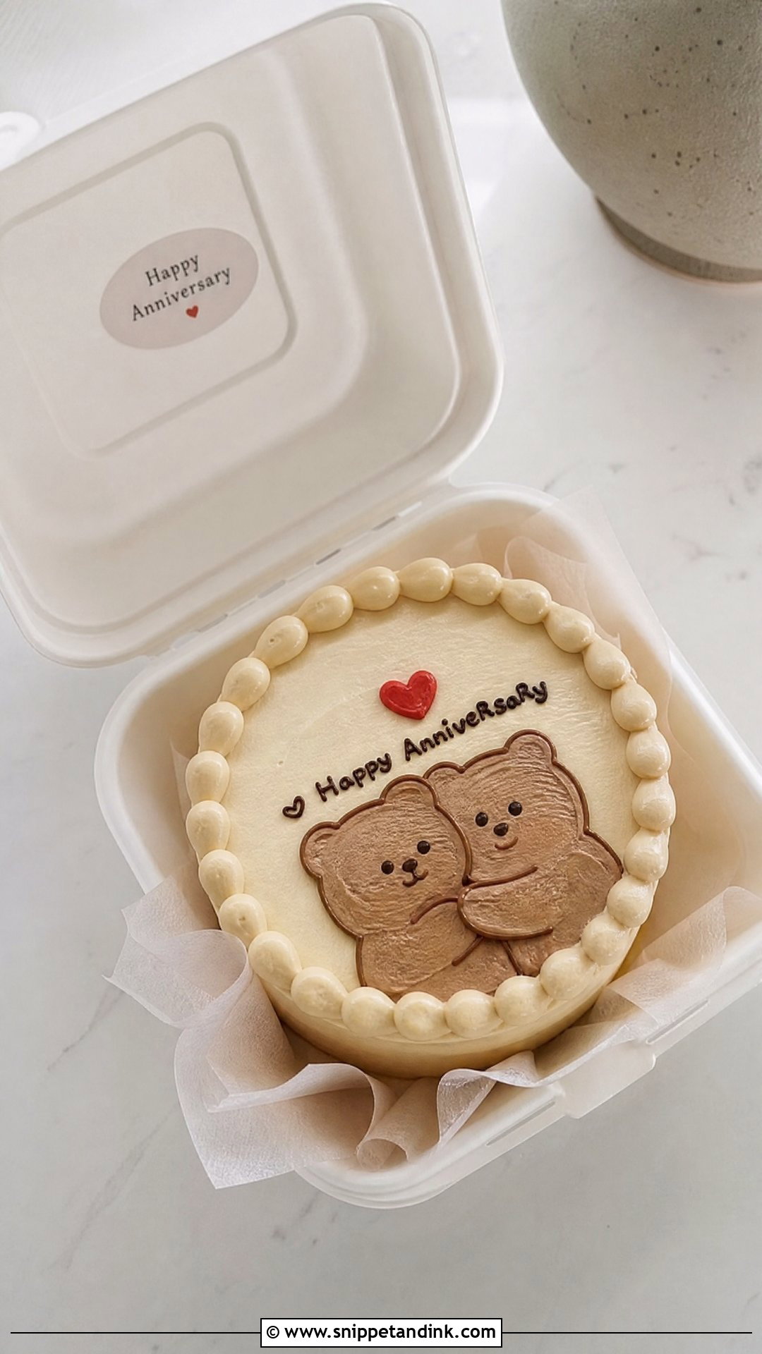 Bear Anniversary Bento Cake - Snippet and Ink - 30 Anniversary Bento Cake Ideas