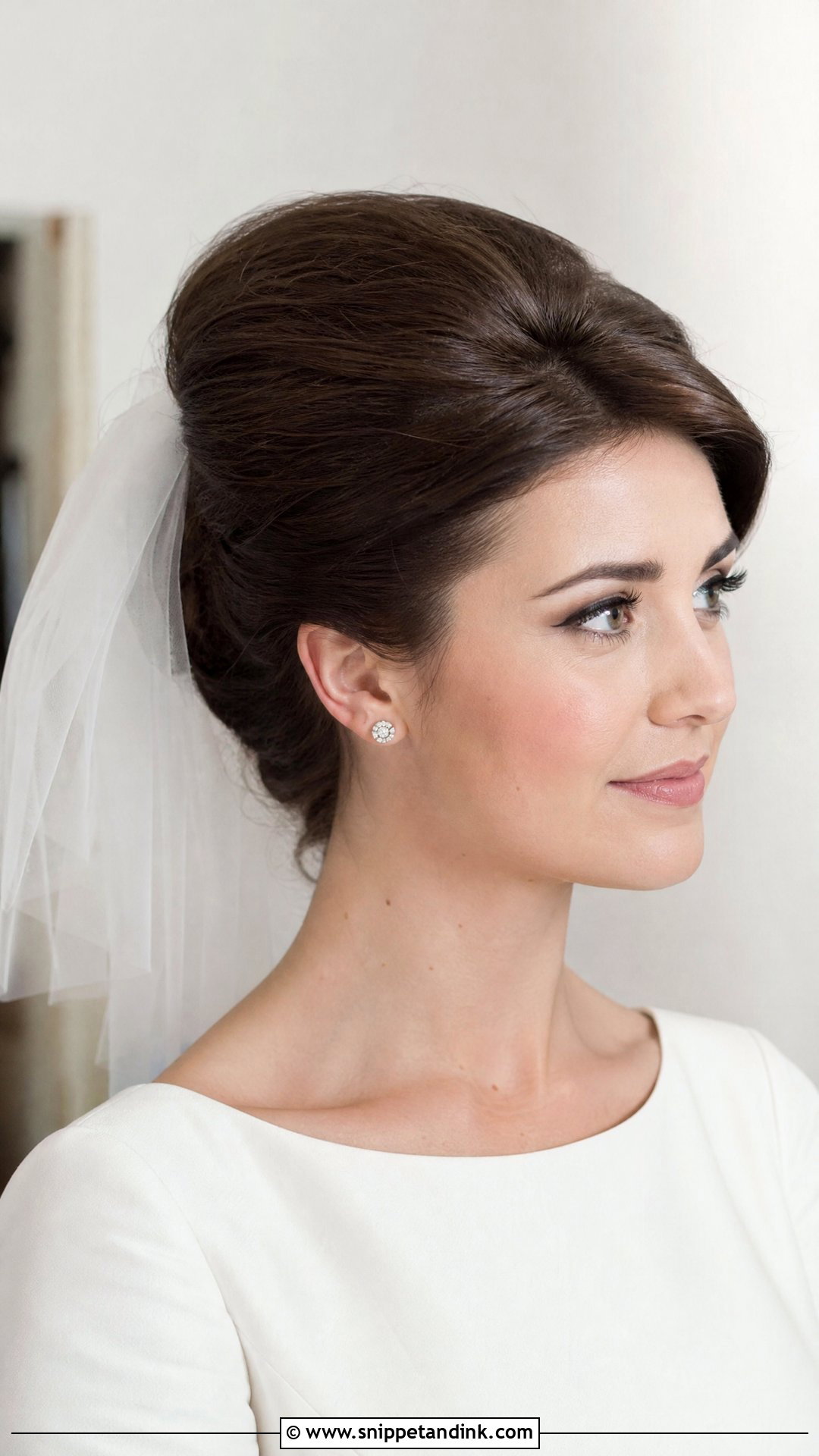 Beehive Bridal Updo - Snippet and Ink - 20 Retro Bridal Hair Ideas