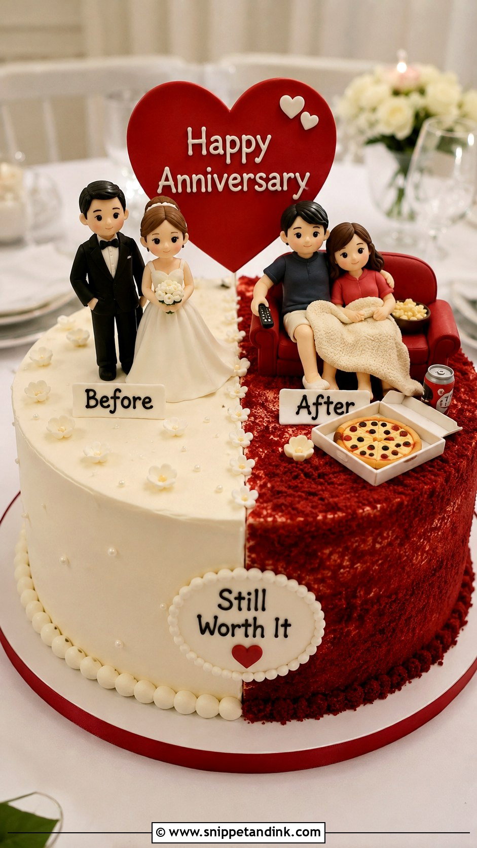 Before And After Anniversary Cake - Snippet and Ink - 20 Funny Anniversary Cake Ideas