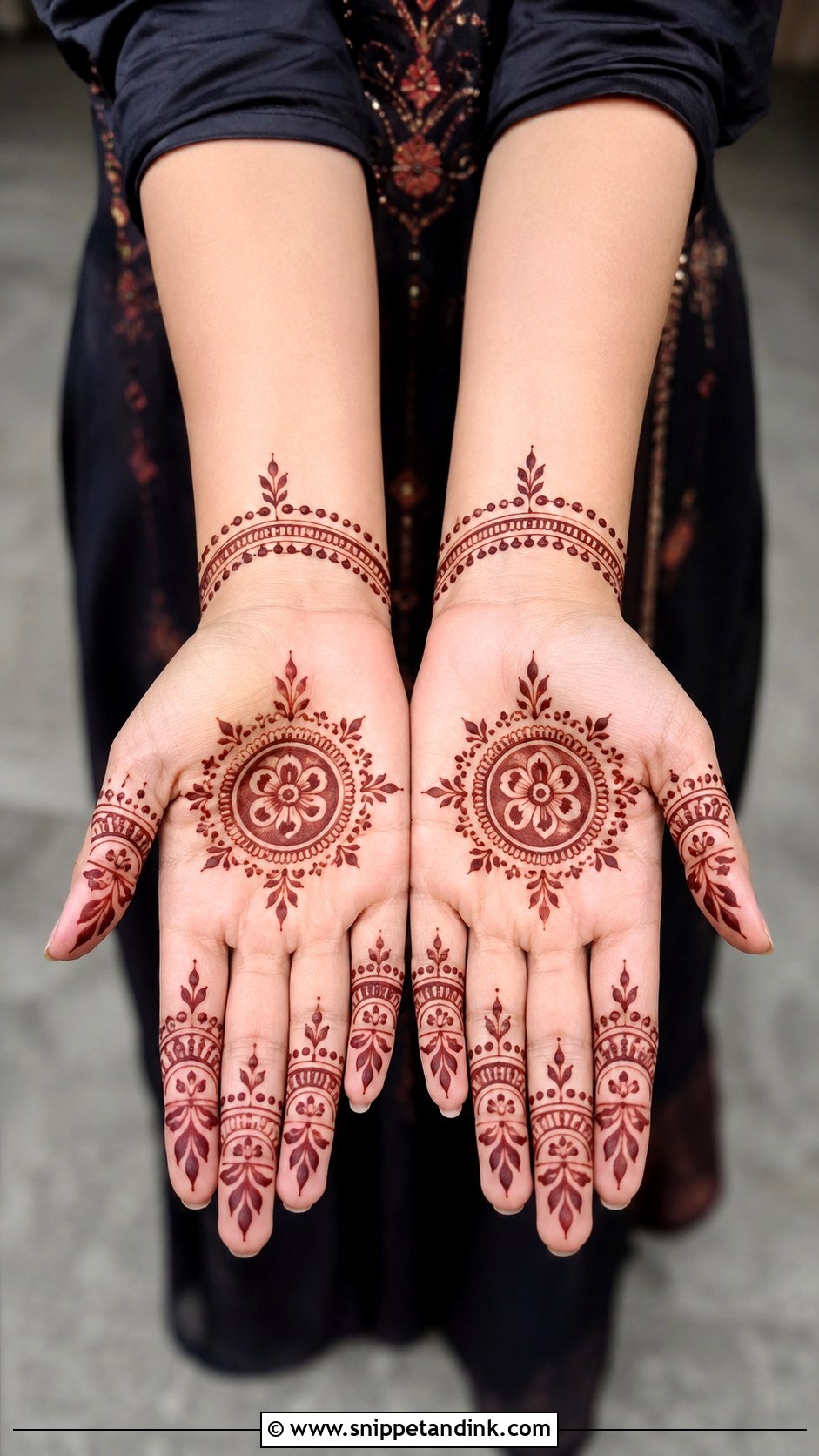 Beginner Front Hand Mehndi Design - Snippet and Ink - 35 Simple Unique Front Hand Mehndi Designs
