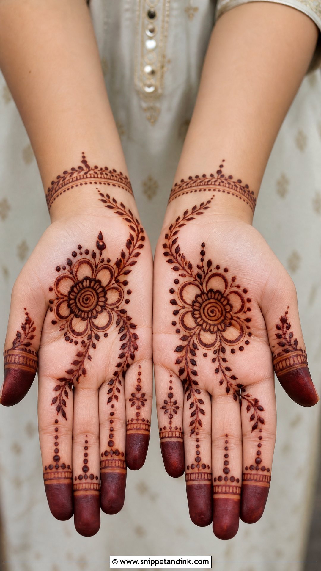 Beginner Mehndi Design - Snippet and Ink - 35 Mehndi Design Ideas