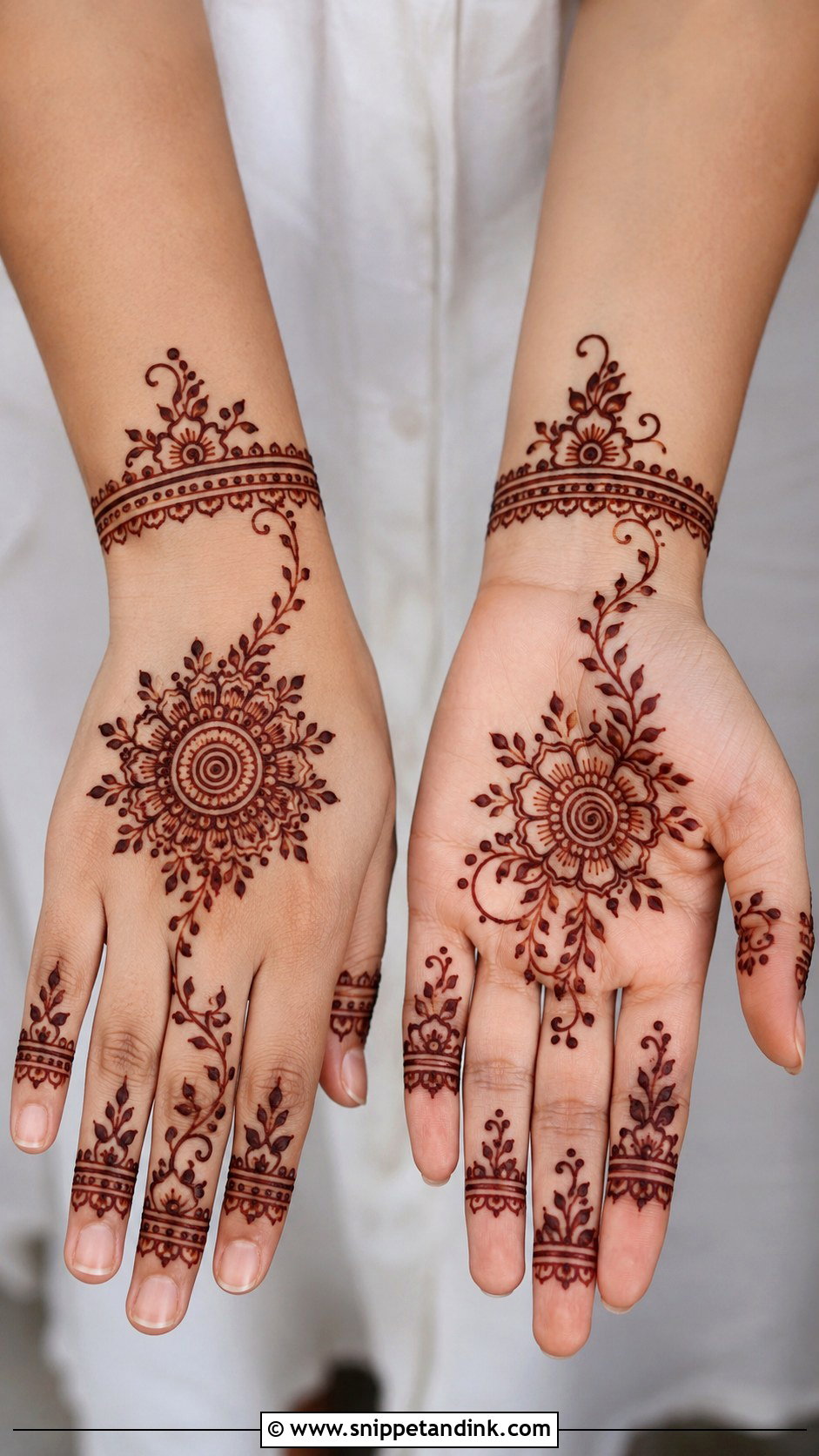 Beginner Mehndi Design - Snippet and Ink - 35 Henna (Mehndi) Design Ideas