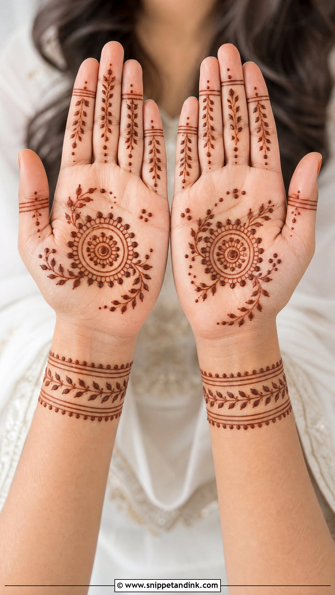 Beginner Palm Mehndi Design - Snippet and Ink - 35 Palm Mehndi Design Ideas