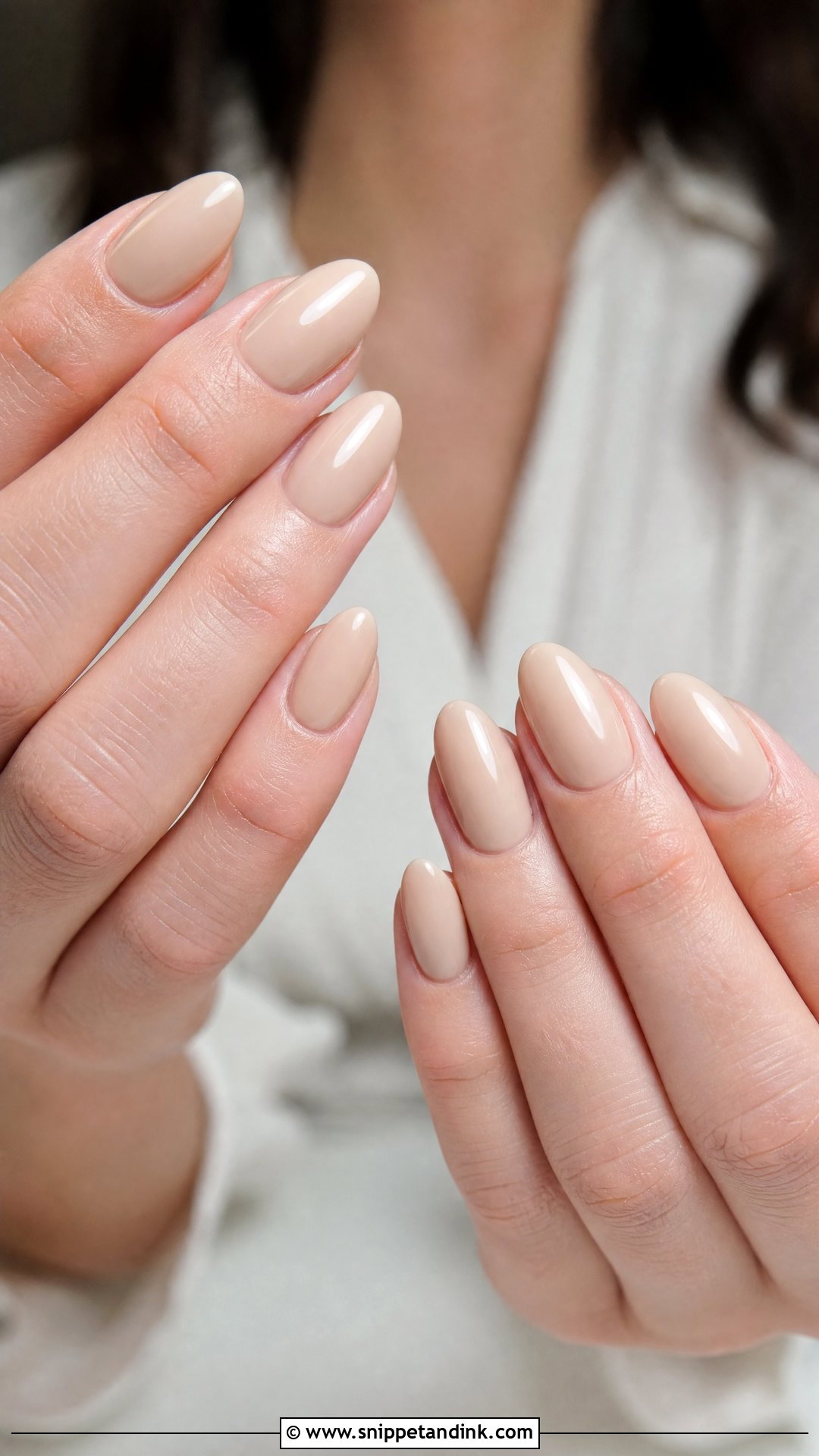 Beige Almond Nails - Snippet and Ink - 20 Neutral Wedding Guest Nails